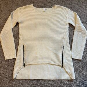 Bar III Off-White Textured Knit Sweater